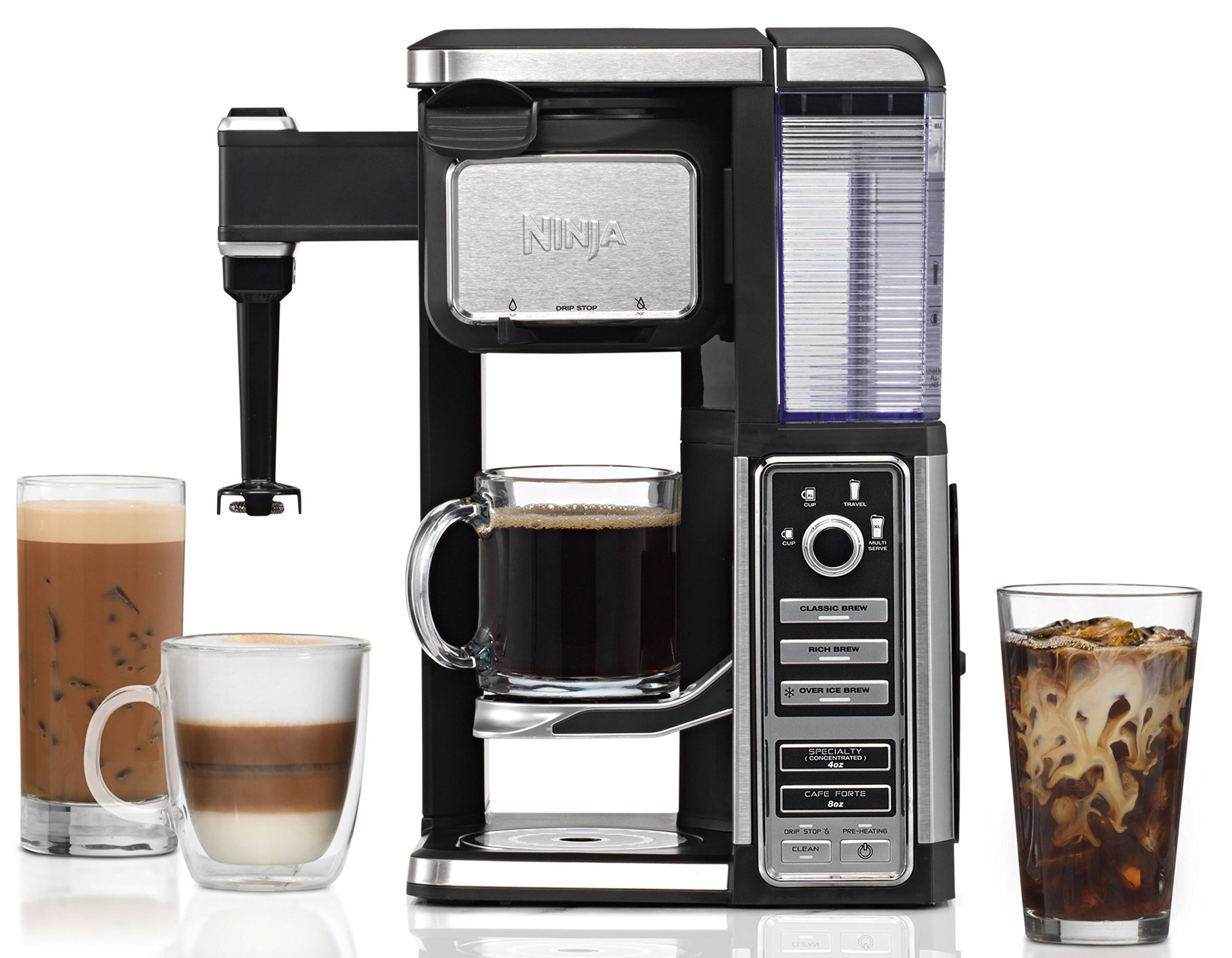 Ninja Single-Serve, Pod-free Coffee Maker Bar with Hot and Iced Coffee, Auto-iQ, Built-in Milk Frother, 5 Brew Styles, and Water