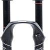 ZHUOYA Bicycle Suspension Fork 26/27.5/29 Hydraulic Double Shoulder Disc Brake Magnesium Alloy Rappelling Damping/AM/FR Travel 130mm (A Black)
